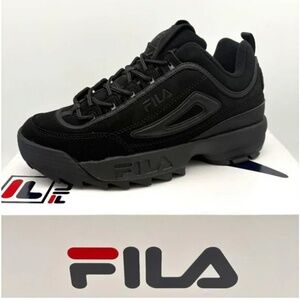 FILA Men's Disruptor ll Black sneaker SIZE 8